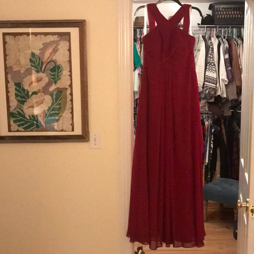 Azazie Burgundy bridesmaids dress